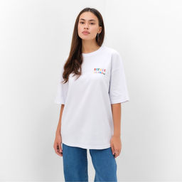 Футболка женская MIST Rainbow, размер 46-48 (L-XL), белая