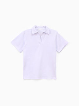 Футболка - поло женская MINAKU, размер 48-50 (XL), интерлок, белая