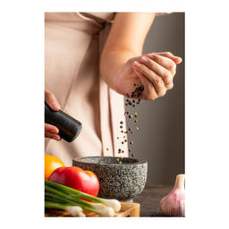 Ступка с пестиком из натурального камня Walmer Granite, 13 см, цвет серый  фото 6