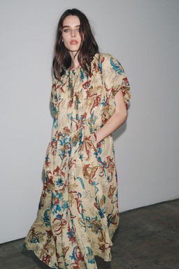 ZW COLLECTION PRINTED RAMIE DRESS - Zara фото 5