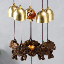 Музыка ветра «Слон», 5 колокольчиков, 42 см
