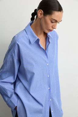 Рубашка оверсайз в полоску - Mollis фото 4