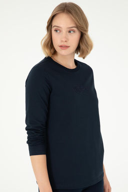 Женский темно-синий свитшот - U.s. polo assn фото 3