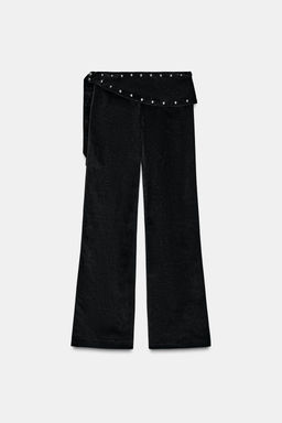 FLARE PAREO TROUSERS WITH STUDS