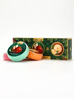 Бомбочки для ванны, аромат: мандарин, яблоко, апельсин, набор 3×100 г, Ural Lab