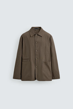 SOBRECAMISA RELAXED FIT ALGOD?N / Marr?n - Zara фото 8