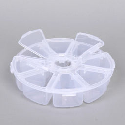 Цена за 10 шт. Органайзер для хранения мелочей, 8 ячеек "ИДЕЯДОМА", прозрачный, 10,5*3см (наклейка Селфи)