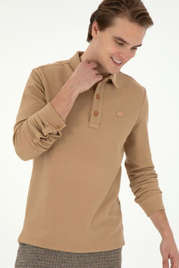 Мужская толстовка песочного цвета Неожиданная скидка в корзине - U.s. polo assn фото 3