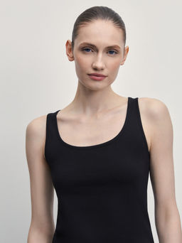 Базовый топ из эластичного хлопка / Zarina  фото 6