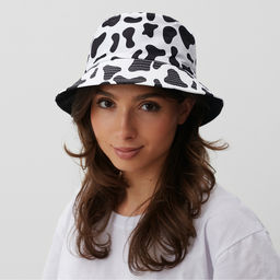 Панама двусторонняя MINAKU, белый, чёрная, размер 58
