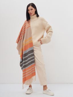 В составе шерсть. Большой теплый двусторонний палантин - Tantino фото 3