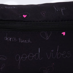 Сумка на пояс Good vibes, 32х8х15 см, отд на молнии, чёрная - Nazamok фото 6