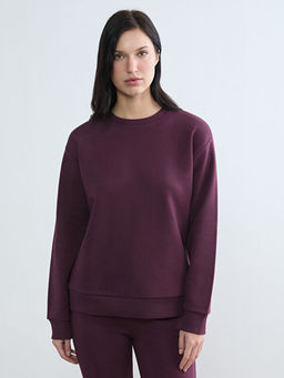 Bisiklet Yaka Kad?n Kal?n Sweatshirt