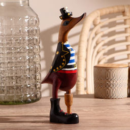 Сувенир «Утка Пират», 13×9×27 см, дерево