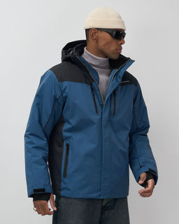 Горнолыжная куртка мужская зимняя синего цвета 7611S - Mtforce фото 4