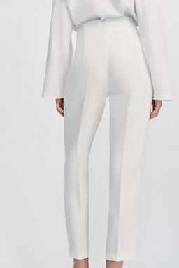 PANTAL?N TIRO ALTO / Blanco - Zara фото 6