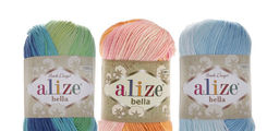 Белла батик 100 (Bella вatik) пряжа Alize 100%хлопок 5х100г/360м