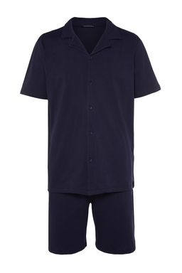 TRENDYOL MAN Lacivert Unisex Regular Fit Apas Yaka Sortlu Pijama Tak?m? TMNSS23PT00007 - Trendyolmilla фото 10