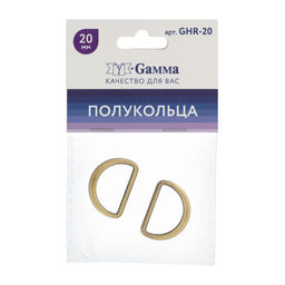 Фурнитура сумочная металл Gamma GHR-20 Полукольцо литое d 20 мм 5 x 2 шт. №24 под бронзу