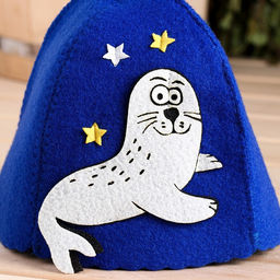 Шапка для бани с аппликацией Игривый Тюлень - Simaland фото 2