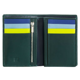 Итальянское кожаное портмоне DuDu серии Tiberio | зеленый пэчворк - Dudubags фото 2