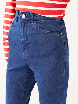 Kad?n Mom Fit D?z Jean Pantolon