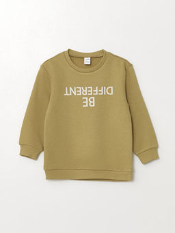 Bisiklet Yaka Uzun Kollu Erkek Bebek Sweatshirt