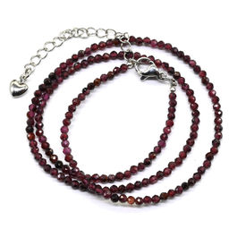 Чокер из граната шарик граненый 2мм, 40см Радуга камня