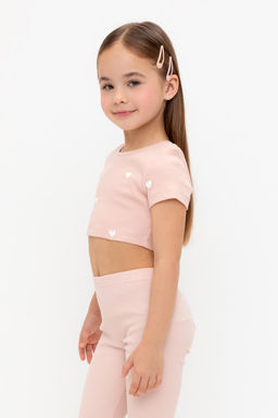 КР 302727-1/дымчатая роза,сердечки к557 фуфайка (футболка)-топ для дев