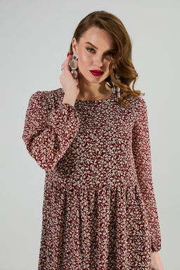 Костюм NIKVA н1020-4 листочки бургунди и чёрный  фото 6