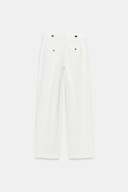 PANTAL?N BOTONES MET?LICOS / Crudo - Zara фото 8