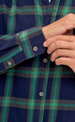 Рубашка фланель F121-0460 green-d.blue - Fine joyce фото 5