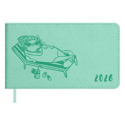 Еженедельник датированный 2026 ESCALADA, 150x87 мм, 64 л., арт. 70401/ 40 ВИННЕР МЯТНЫЙ