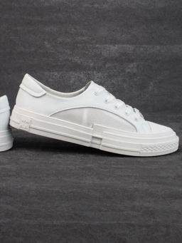 05-PDXL46-1 WHITE Кроссовки женские (натуральная кожа)