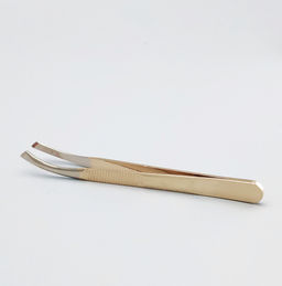 Zinger Пинцет для бровей дугообразный скошенный / Standard 86053 HG, золотистый  фото 2