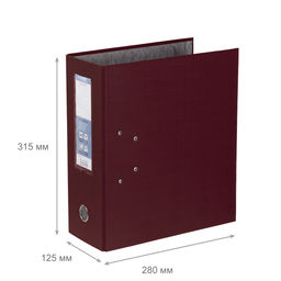 Expert Complete Регистратор PVC 125 мм 15 шт. Classic A4 арочный механ. лён бордовый 251544