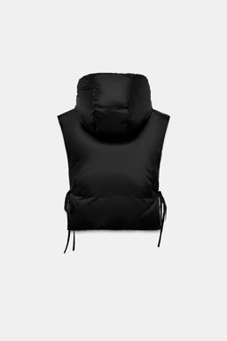 FEATHER AND DOWN GILET WITH TIES