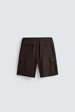LYOCELL-COTTON CARGO BERMUDA SHORTS - Zara фото 8