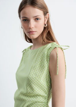 Vestido midi drapeado asim?trico - H&m фото 3