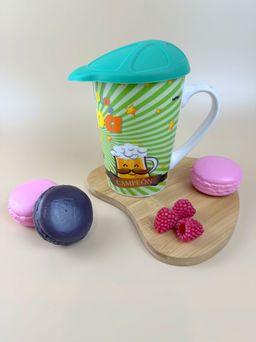 Кружка 400мл с силик. крышкой 3618C OLS-662-6