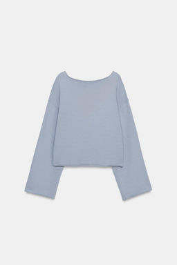 SUDADERA CUELLO BARCO / Azul / Gris - Zara фото 5