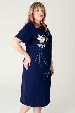 Арт. 4160 Домашняя туника женская 52-60 (5 шт) Цвет:темно-синий