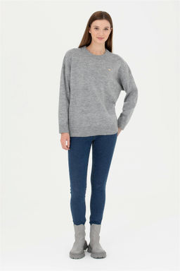 Женский серый меланжевый свитер - U.s. polo assn фото 13