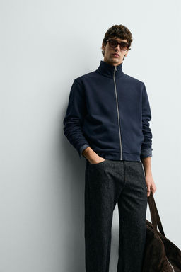 BASIC ZIP-UP SWEATSHIRT - Zara фото 6