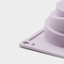 Форма для выпечки Доляна Пудинг, силикон, 6 ячеек, 29.3?17?4.5 см, сиреневая  фото 4