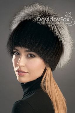 шапка Ромашка ондатра блэк