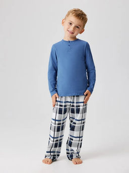ACOOLA / Набор детский для мальчиков ((1)джемпер и (2)брюки) Pryanik синий  фото 7