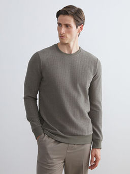 Bisiklet Yaka Erkek Sweatshirt