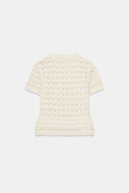 CHAQUETA PUNTO POINTELLE MANGA CORTA / Crudo - Zara фото 8