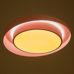 Люстра с ПДУ "Зефир" LED 120Вт 3000-6000К розовый 50х50х10 см BayerLux